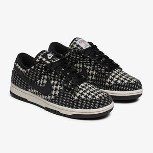 🖤🤍 Nike Dunk Low Harris Tweed BLACK WHITE 🤍🖤